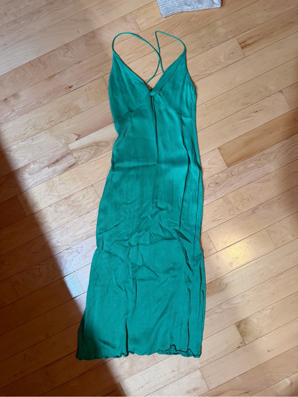 Zara Green Slip Midi Dress